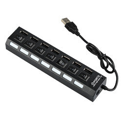 High Speed USB 2.0 Hub (Black)