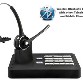 Landline + Mobile Phone Bluetooth Headset