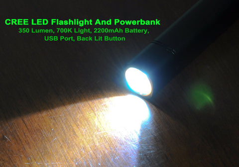 CREE LED Flashlight And Powerbank