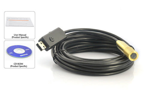 Waterproof USB Endoscope w 5 Meter Cable