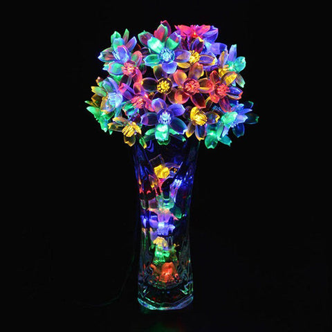 Colorful LED Flower Light String