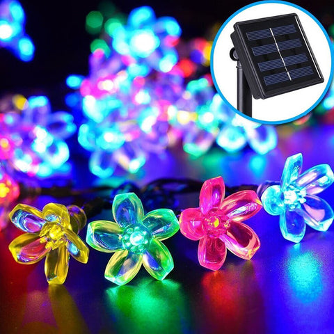 Colorful LED Flower Light String