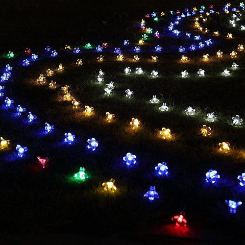 Colorful LED Flower Light String