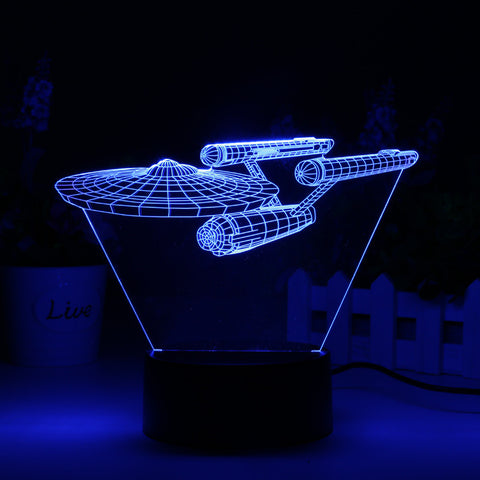 3D LED Lamp NCC-1701 Enterprise