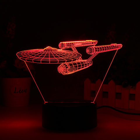 3D LED Lamp NCC-1701 Enterprise