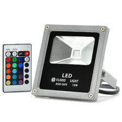 LED Flood Light 10W Multicolor w/ Remote