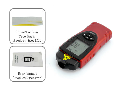 Digital Laser Tachometer w/ rps + rpm Measure