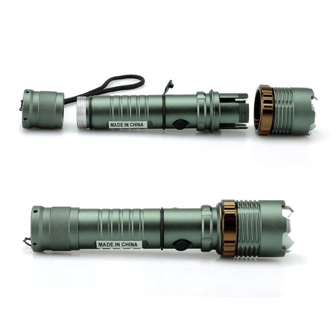 LED Rechargeable Flashlight Torch with Hammer