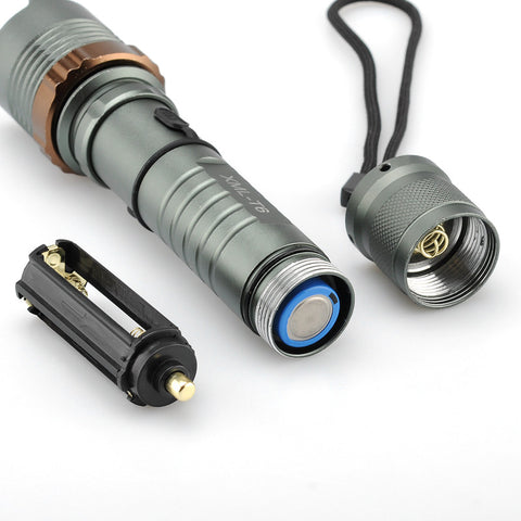 LED Rechargeable Flashlight Torch with Hammer