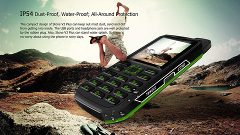 VK World Stone V3 Plus Cell Phone (Orange)