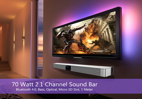 39.37-Inch 70 Watt 2.1 Channel Sound Bar