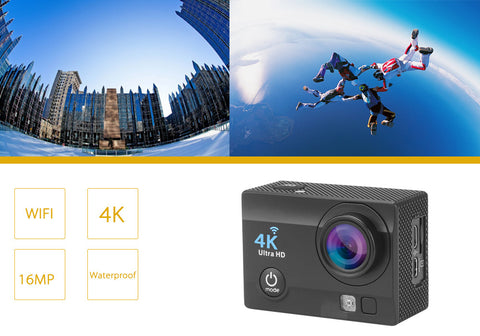 4K Wi-Fi Waterproof Action Camera (Black)