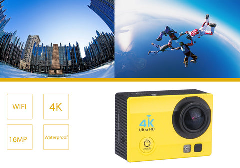 4K Wi-Fi Waterproof Action Camera (Yellow)