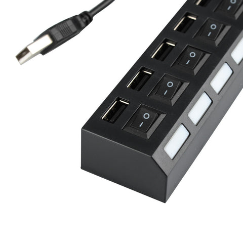 High Speed USB 2.0 Hub  (Black)