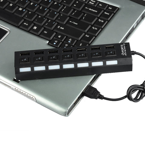 High Speed USB 2.0 Hub  (Black)