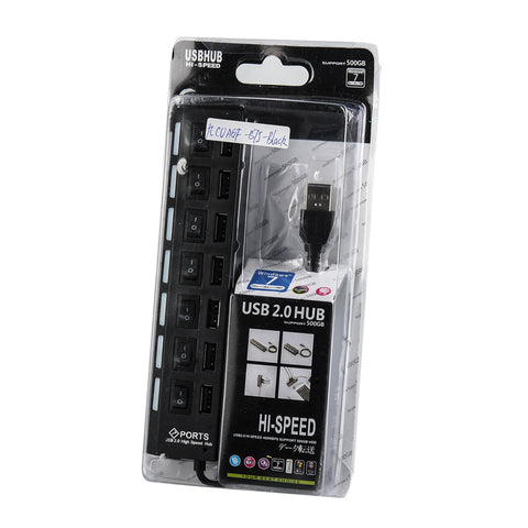 High Speed USB 2.0 Hub  (Black)