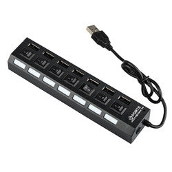 High Speed USB 2.0 Hub  (Black)