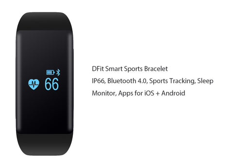 DFit Smart Sports Bracelet (Black)