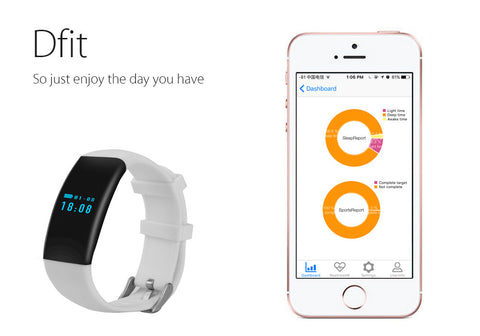 DFit Smart Sports Bracelet (White)