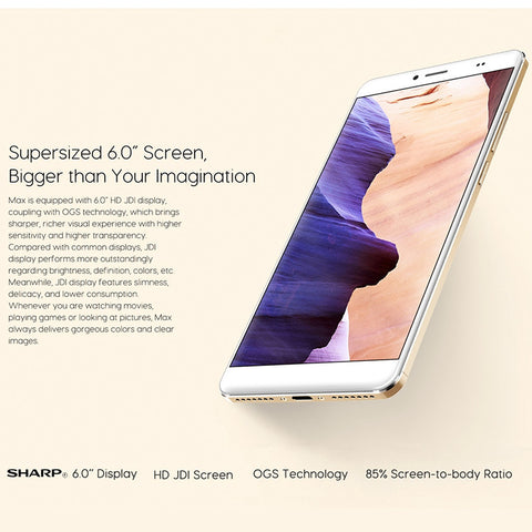 Bluboo Maya Max Smartphone (Gold)