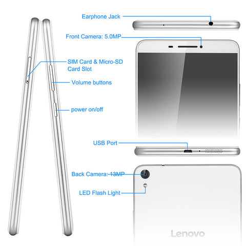 Lenovo Phab Android Smartphone (White)
