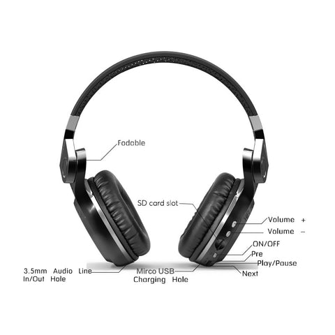 Wireless Headphones Bluedio T2+ Turbine