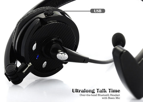 Bluetooth Headset with Boom Mic