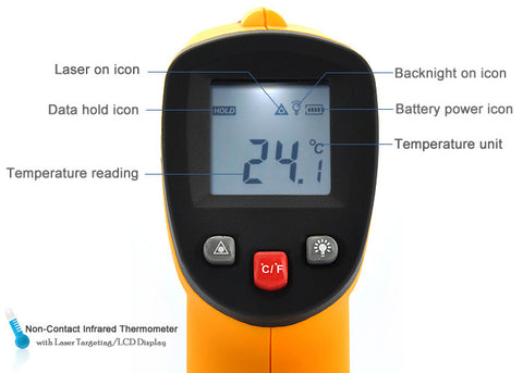 Non Contact Thermometer w/ Laser Targetting