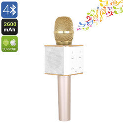 Q7 Bluetooth Karaoke Microphone (Gold)