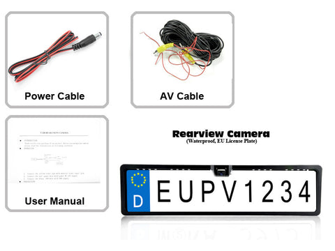 EU Licence Plate Rearview Camera