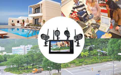 Wireless Monitor + x4 Camera System - Securia